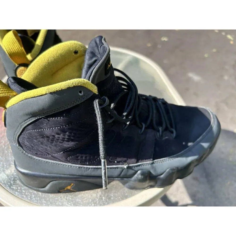 Air Jordan 9 Retro Dark Charcoal & University Gold - Men's 10.5 Women's 12 Shoes